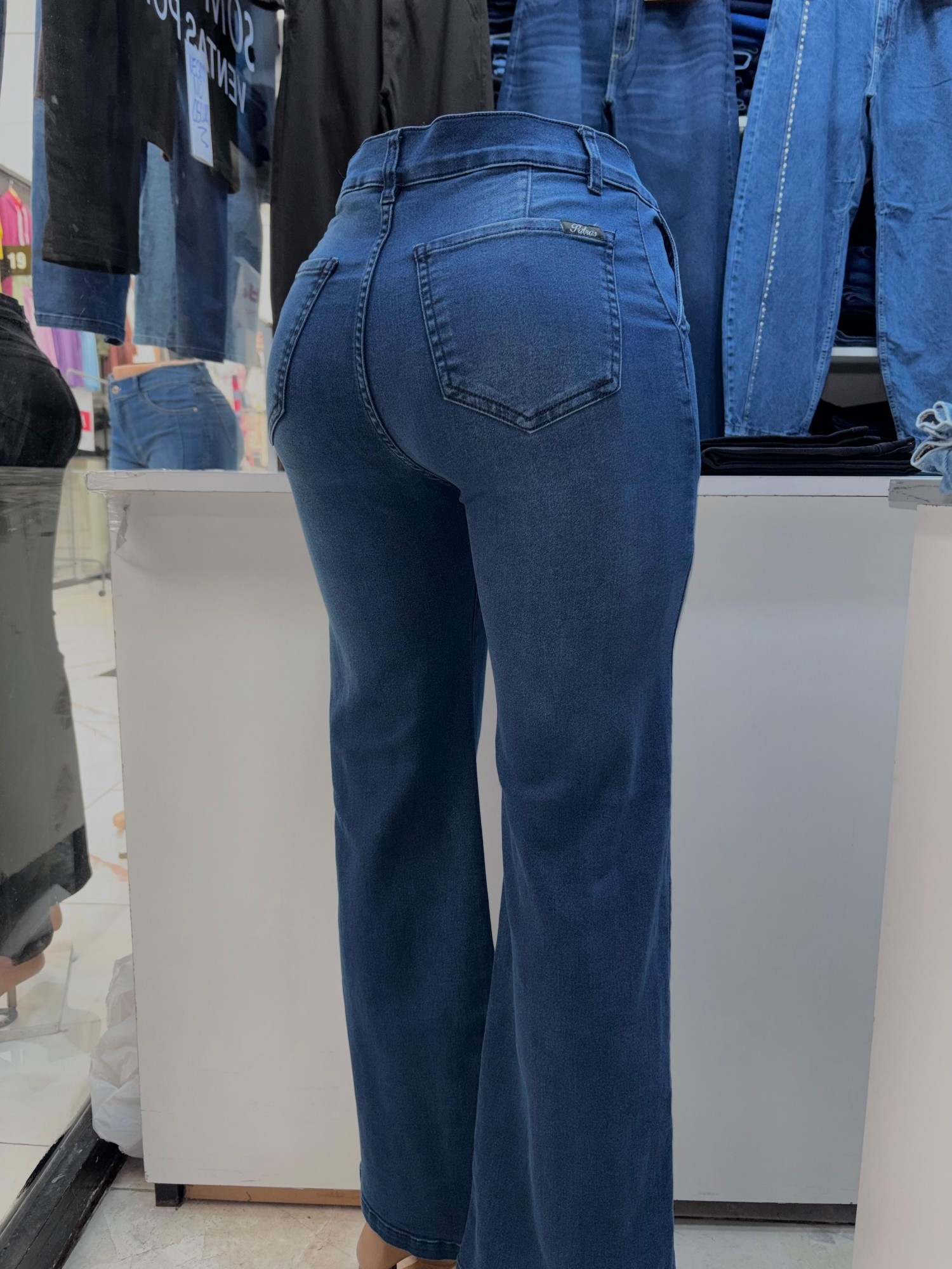 Wide Leg Bolsillo Sastrero Elastizado - Imagen 3