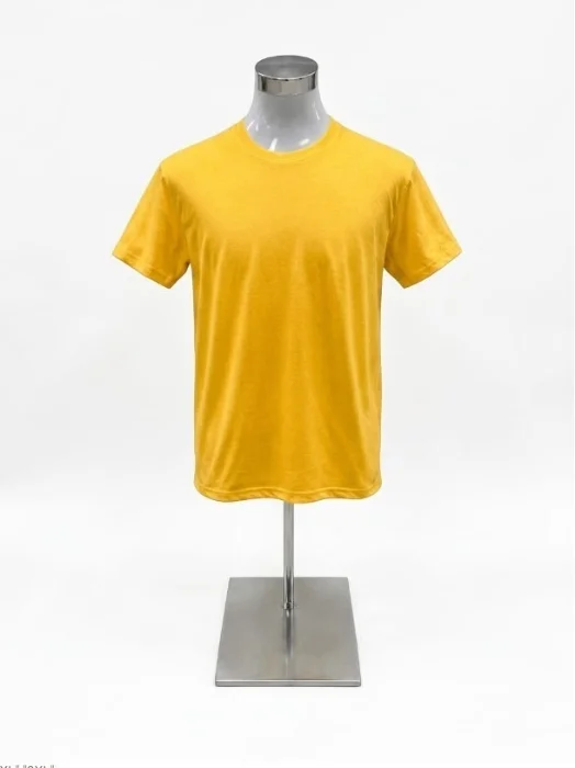 Remera Lisa 100% Algodon Amarillo
