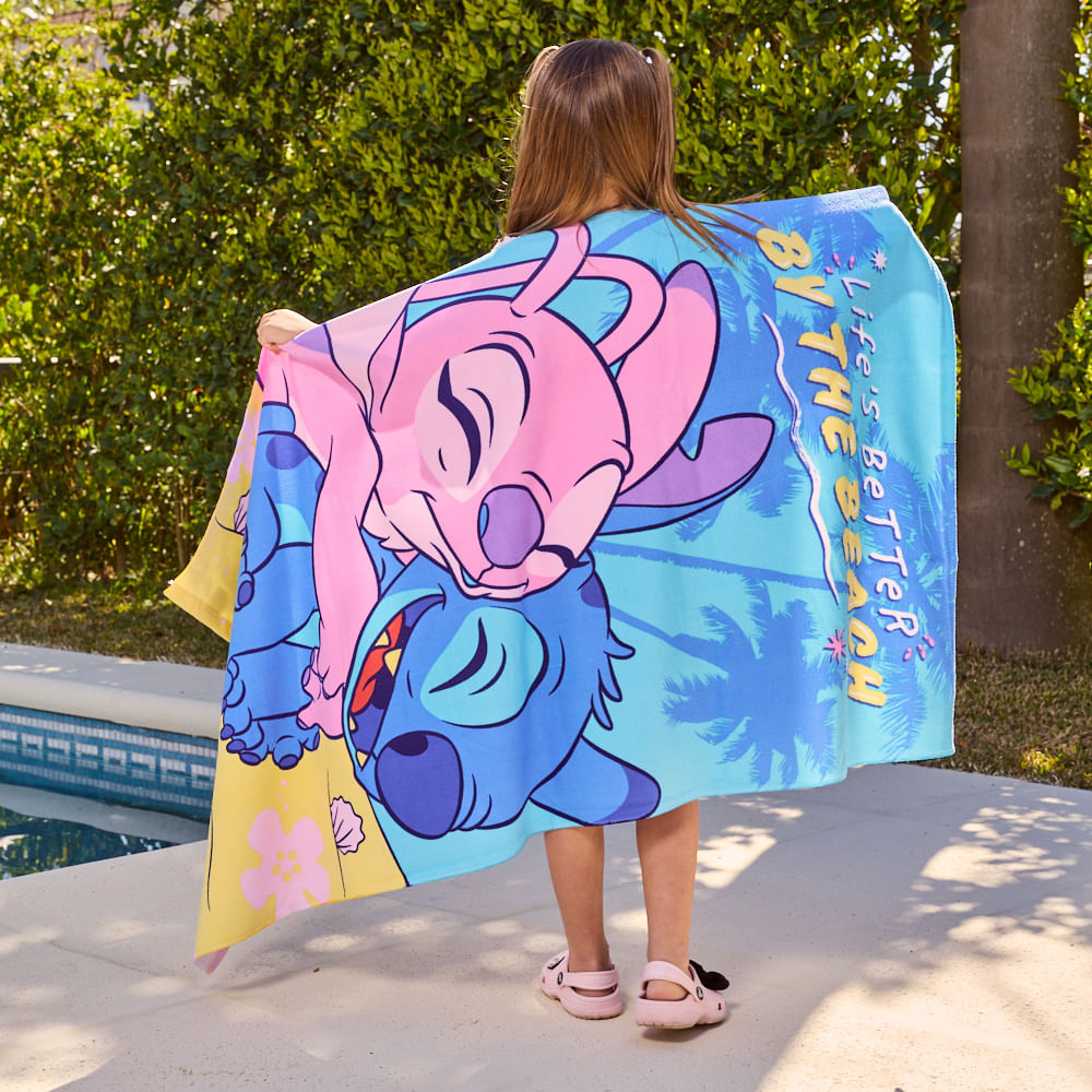 Toallón Stitch Infantil 70x130 Cm + Bolso | Microfibra Suave Licencia Oficial Piñata - 2.jpg
