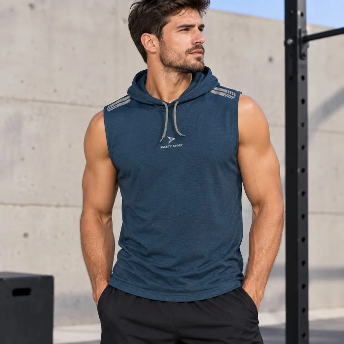 Musculosas de Hombre Deportivas con Capucha