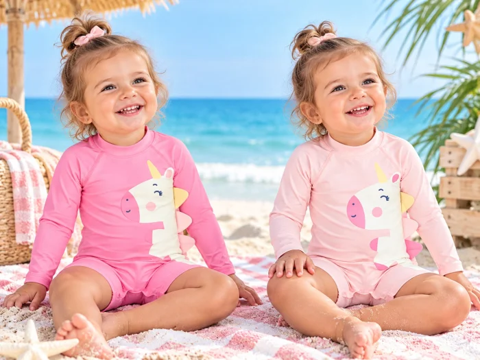 Entero Uv Estampado con Orejas Beba "naranjo" T.(2 al 6)(hasta 3 Años) Art.59130