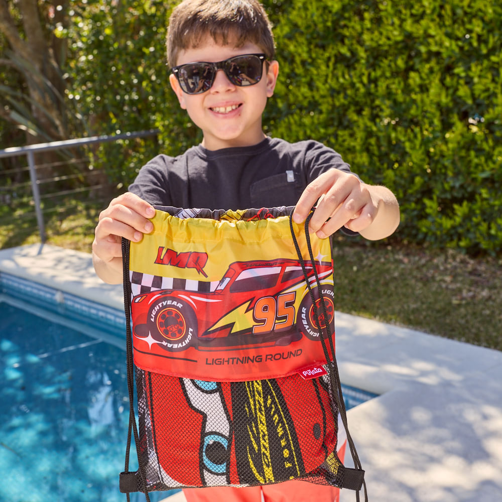 Toallón Cars Rayo Infantil 70x130 + Bolso | Microfibra Suave Licencia Oficial Piñata - 2.jpg