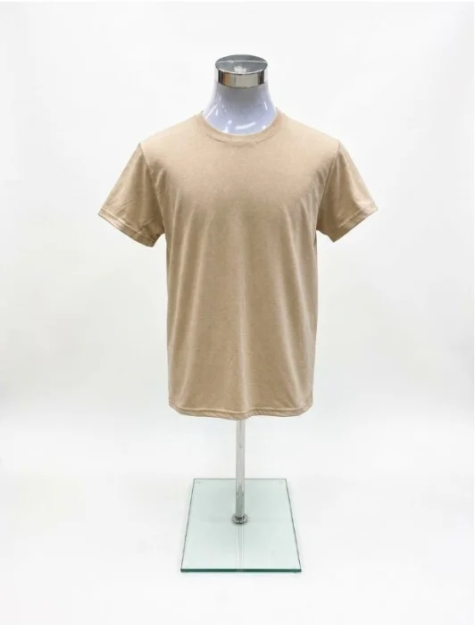Remera Lisa 100% Algodon Beige