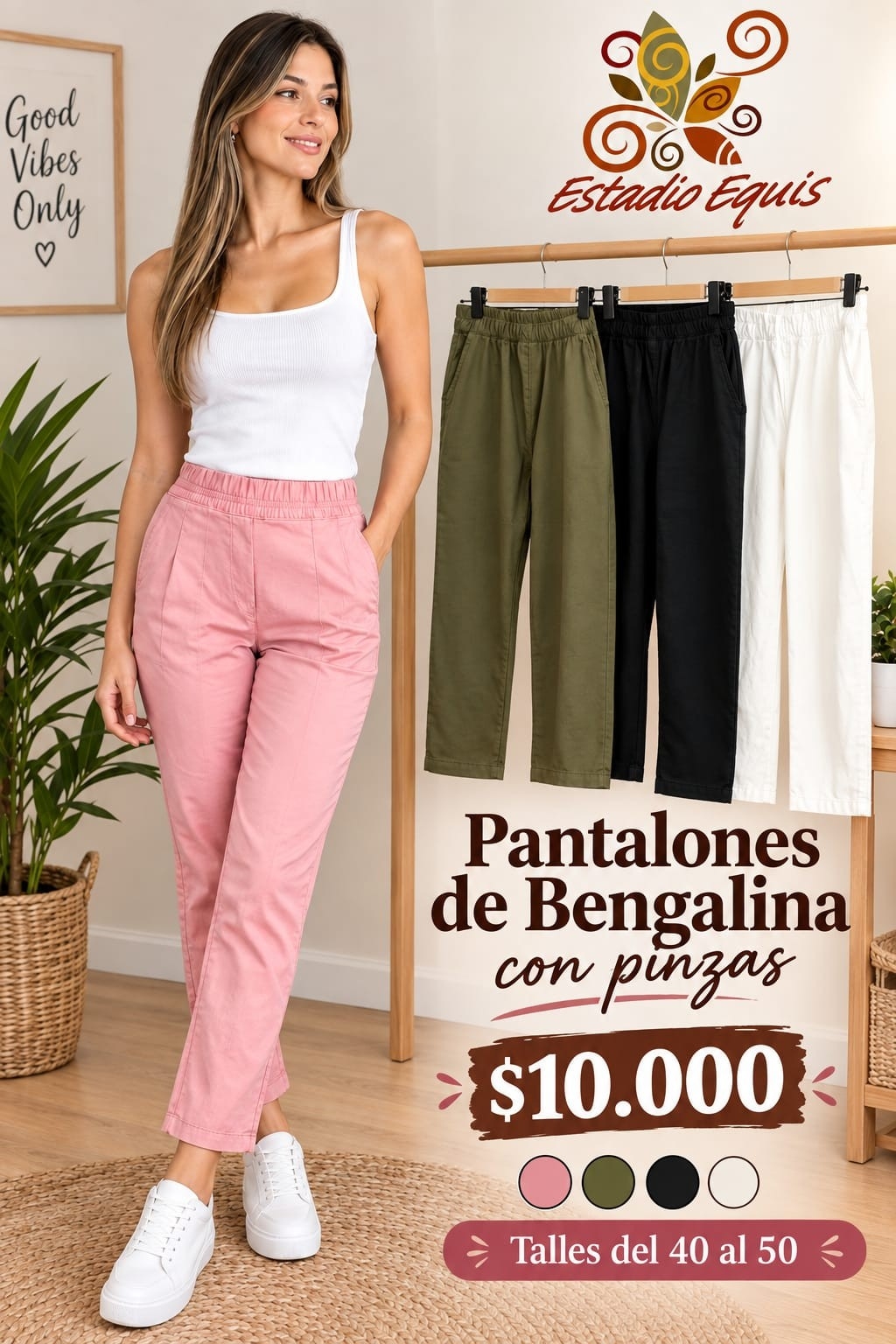 Pantalón Bengalina con Pinzas - Imagen 3