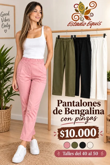 Pantalón Bengalina con Pinzas