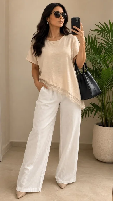 Remera con Encaje