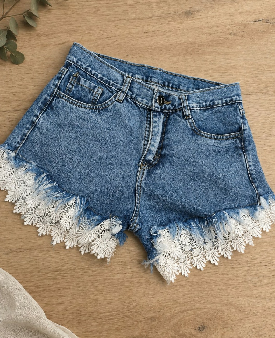 Short Jean con Puntilla - Imagen 2