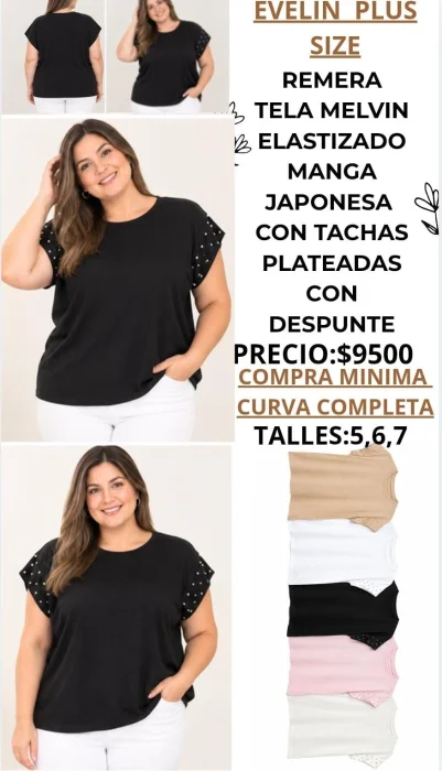 Remera Plus Size con Tachas