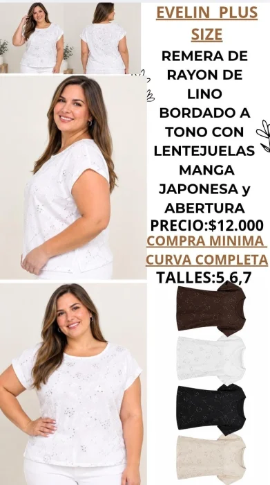 Remera Plus Size con Mangas Japonesas