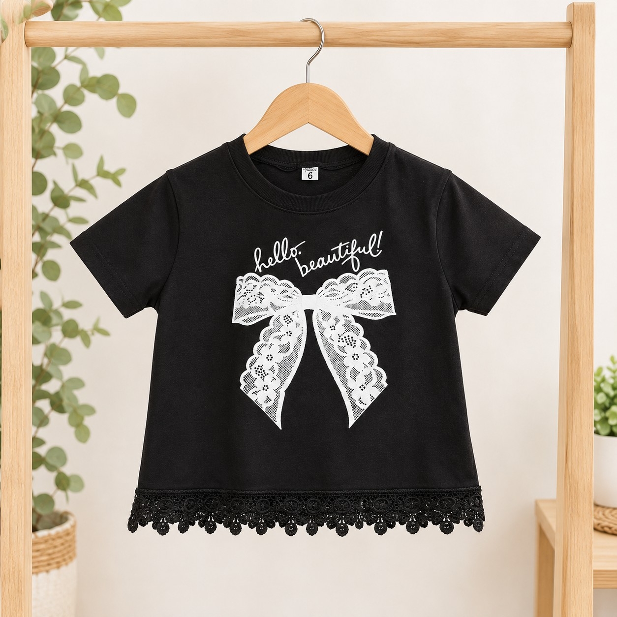 Remeras Coquette Estampadas con Puntilla - Imagen 3