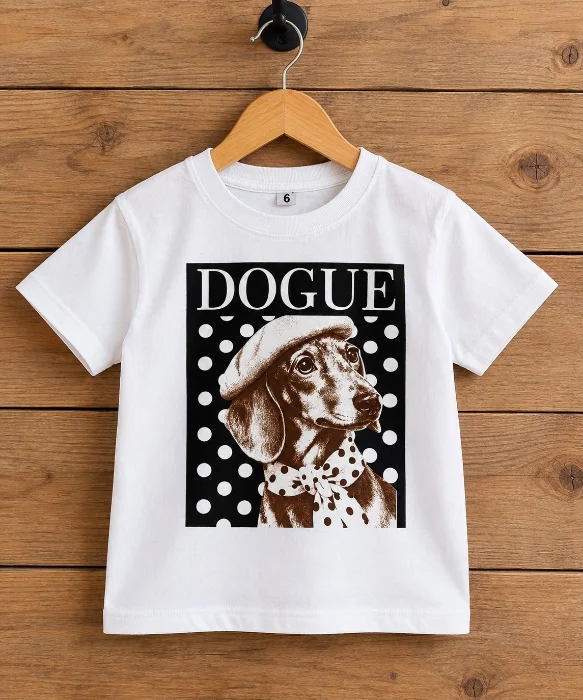 Remeras Perro Salchicha con Lunares