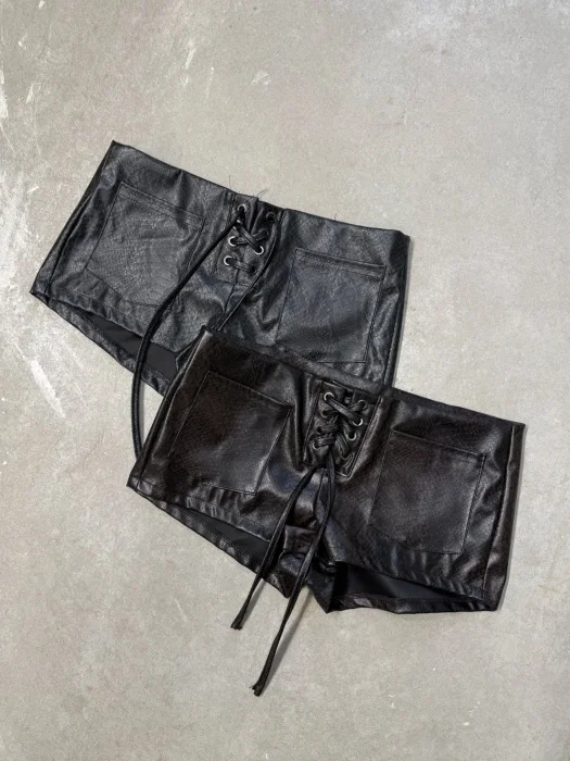 Short Ecocuero Tiro bajo