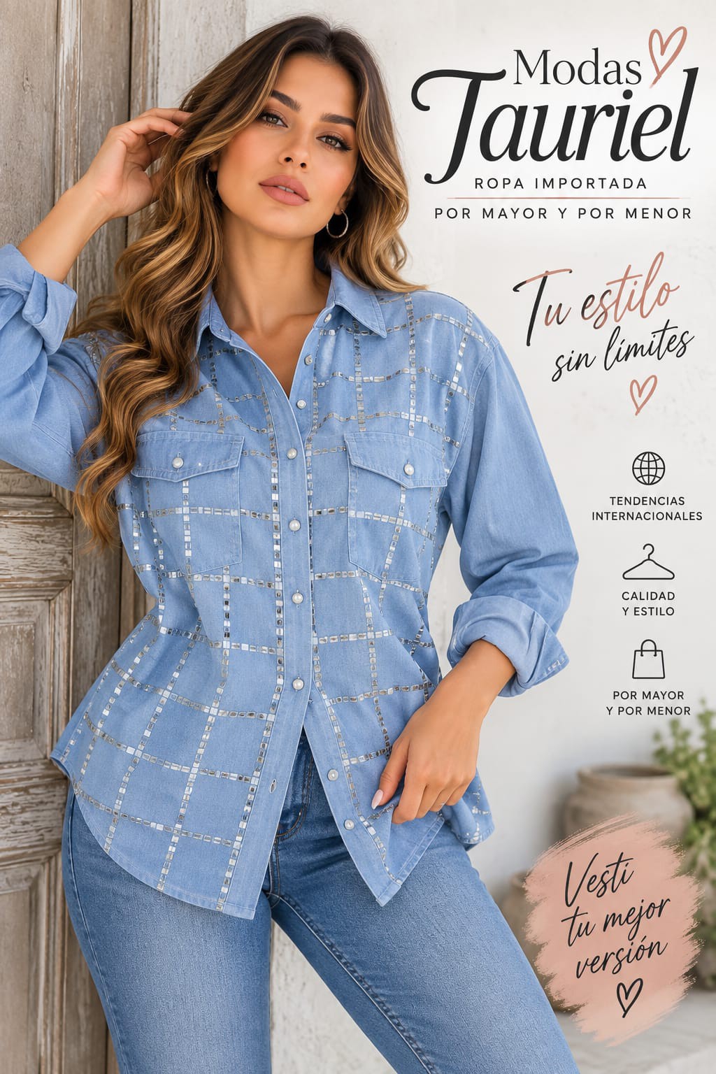 Camisas Jean con Pedrería - Imagen 3