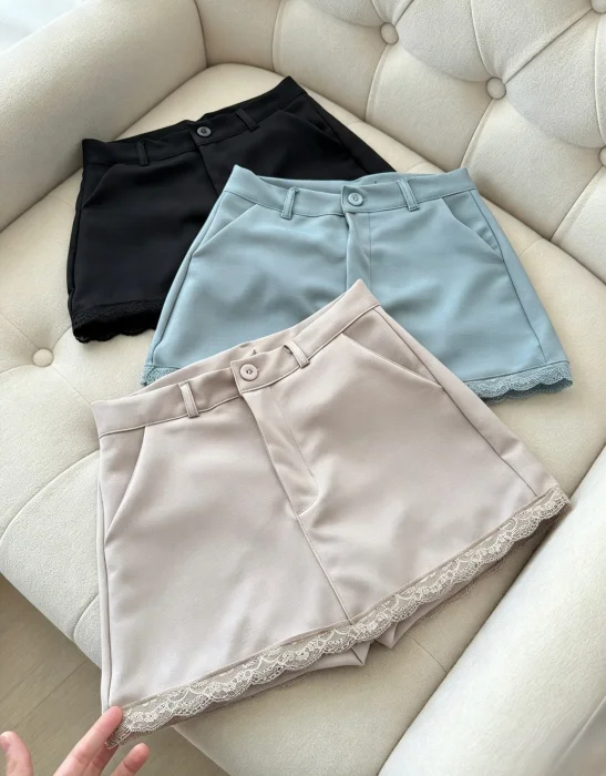 Short Pollera Puntilla Sastrero