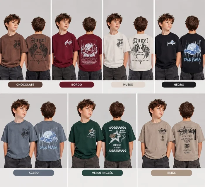 Remera de Niño Doble Estampado
