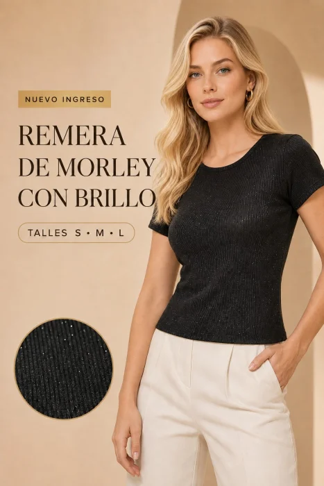 Remera Moley con Brillo