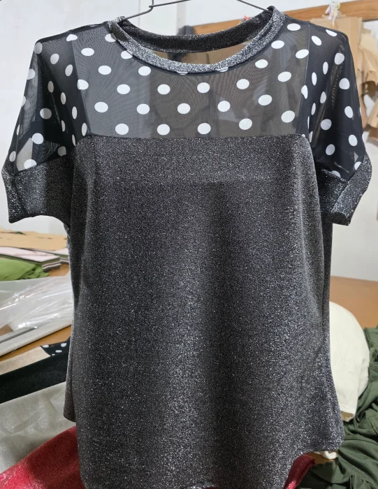 Remeras de Lurex con Tul