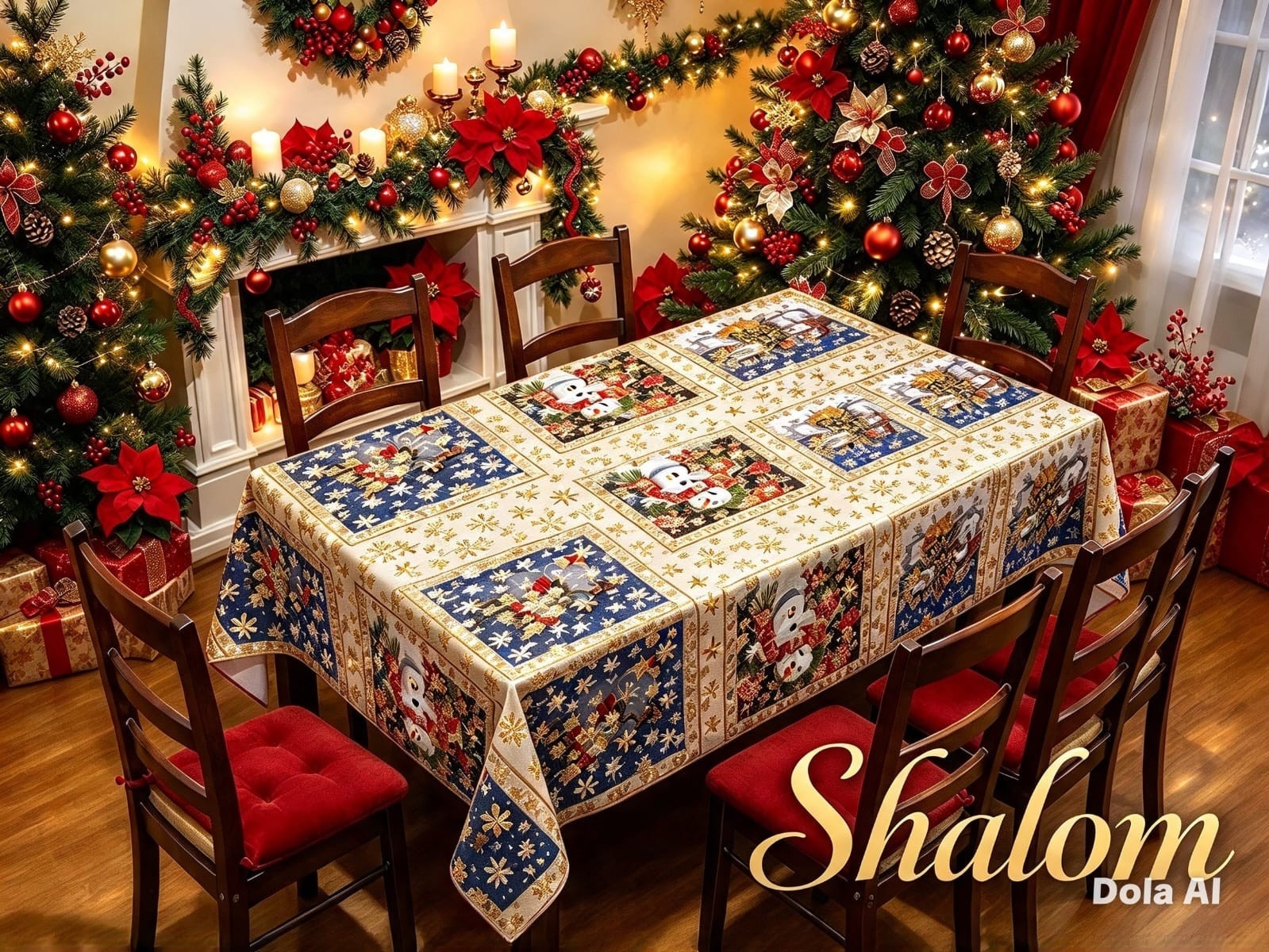 Mantel Navideño con Brillo Tropical Mecánico - Imagen 2