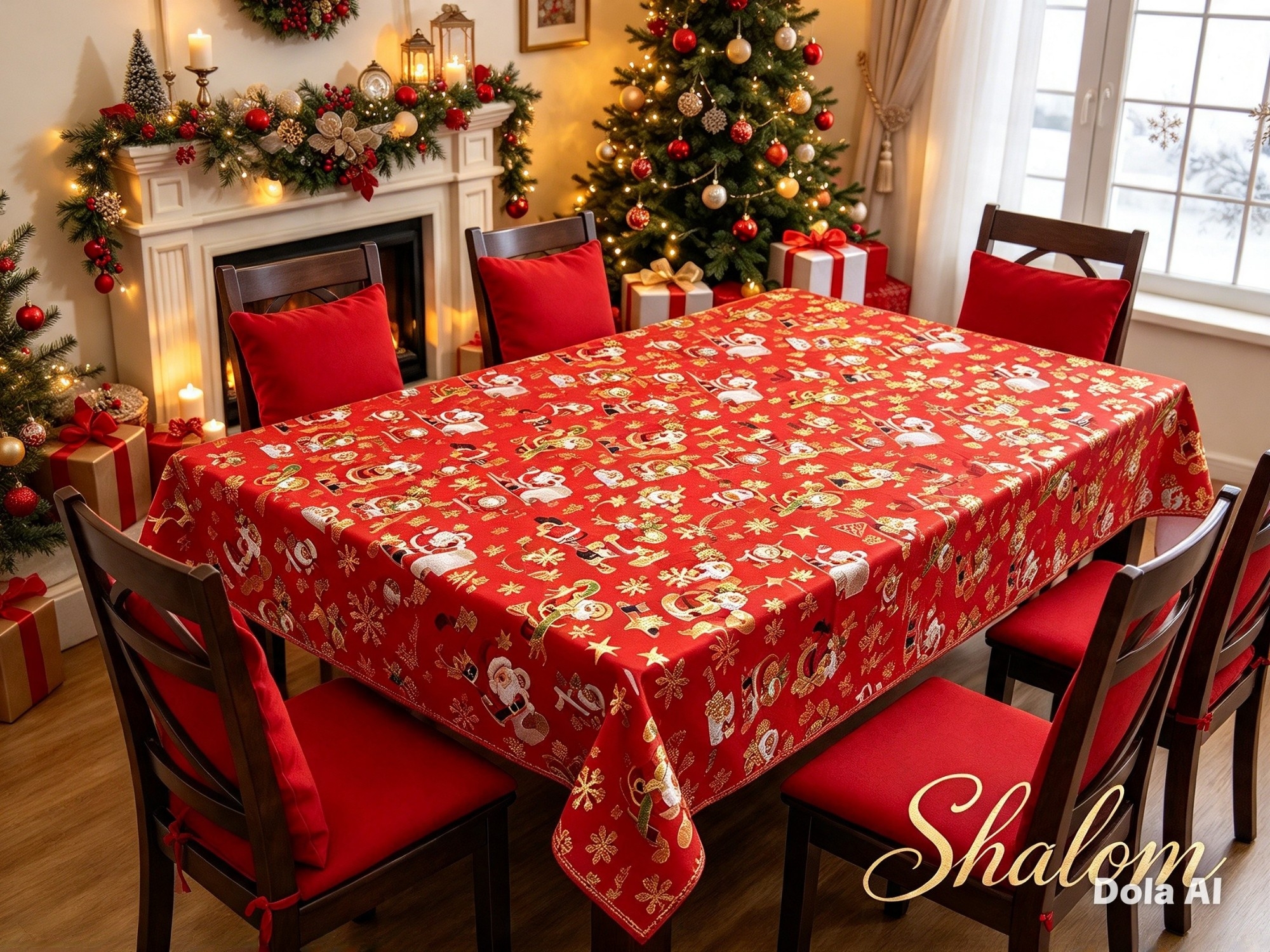 Mantel Navideño con Brillo Tropical Mecánico - Imagen 4