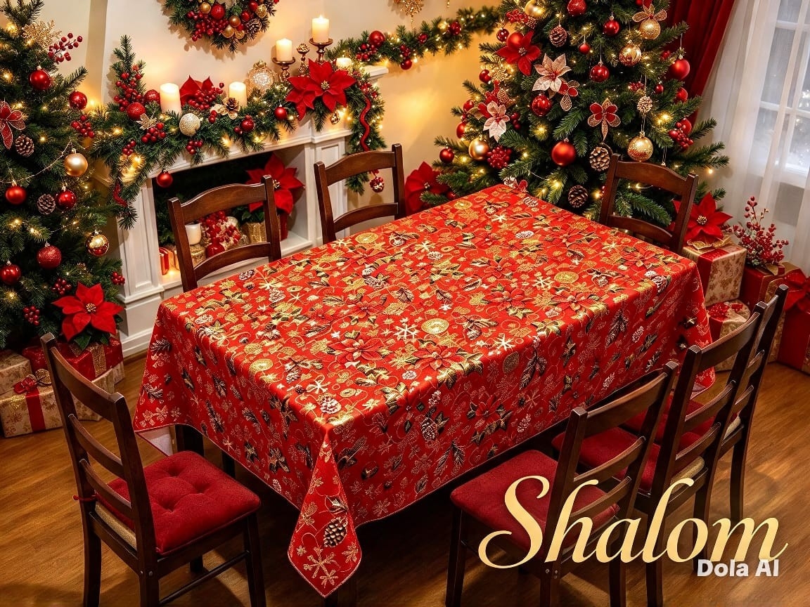 Mantel Navideño con Brillo Tropical Mecánico - Imagen 6