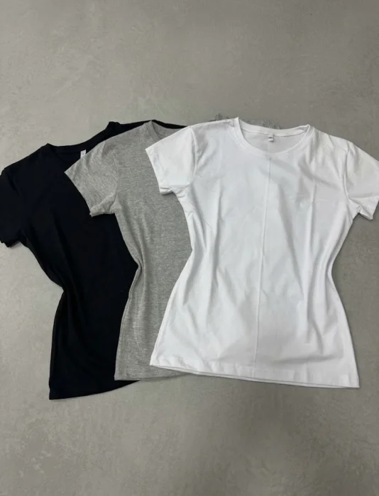 Remera Dama Lisa Algodón Peinado