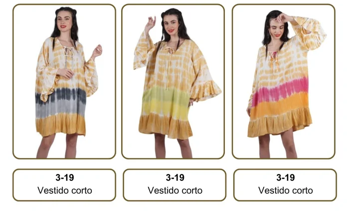 Vestido Corto Batic Manga Larga 319
