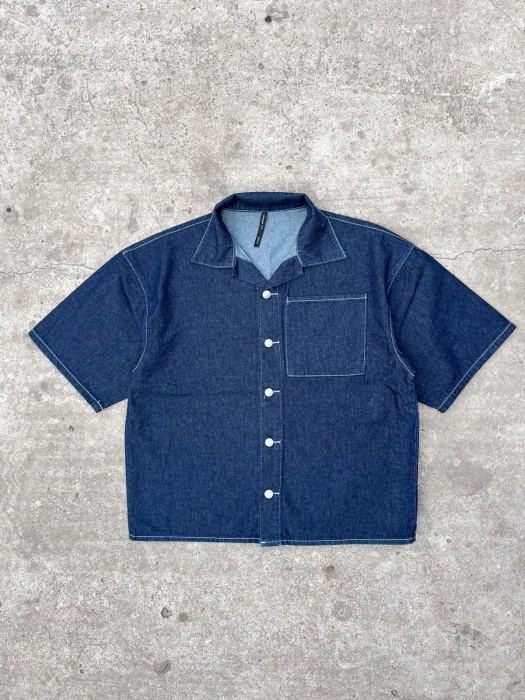 Camisa Boxy - Azul
