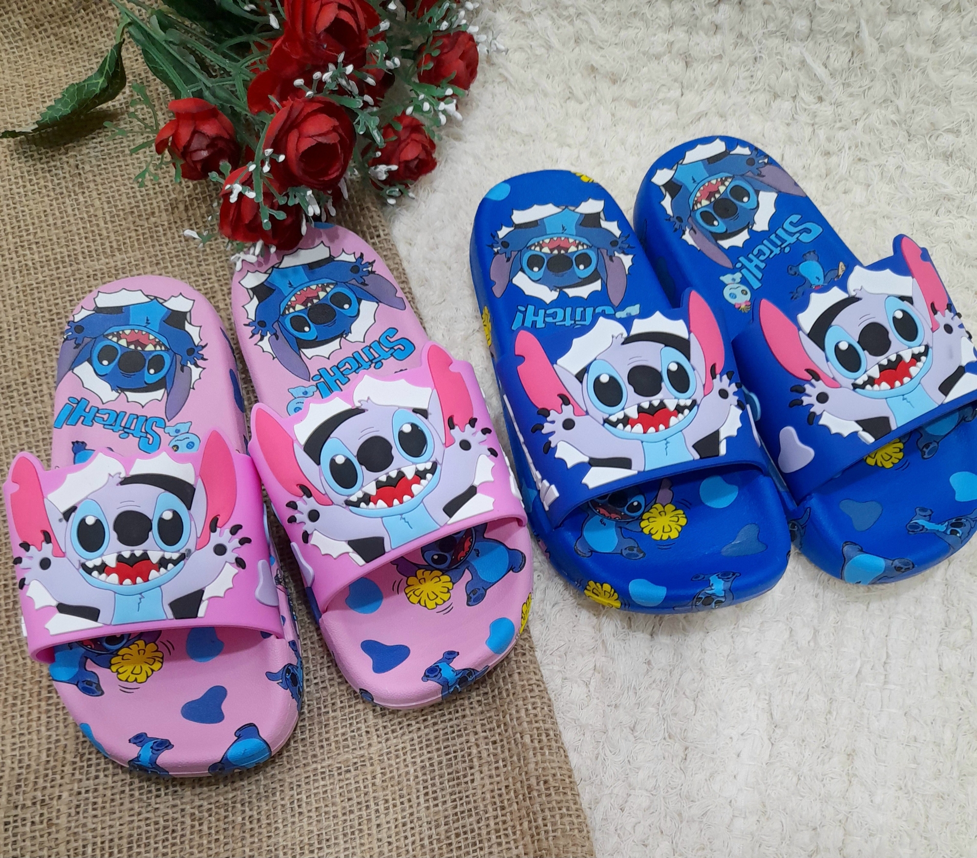 Chanclas Stich Niñ@s 24a29 30a35 36a40 Importadas - Imagen 1