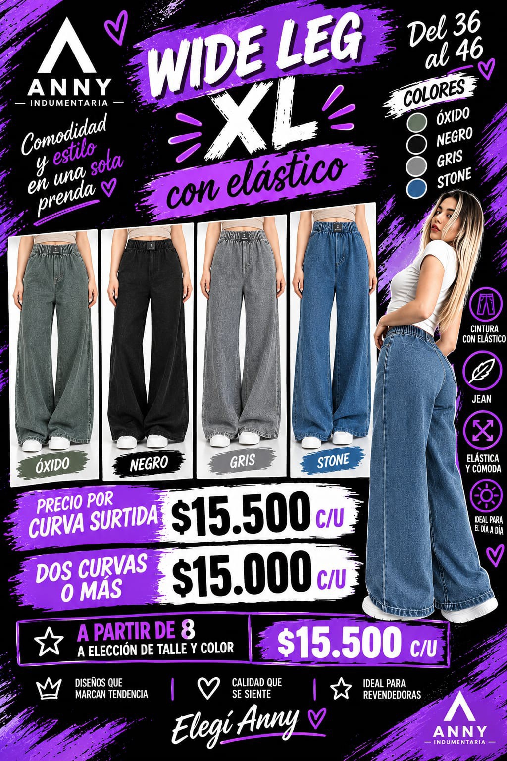 Wide Leg Xl con Elástico - Imagen 2