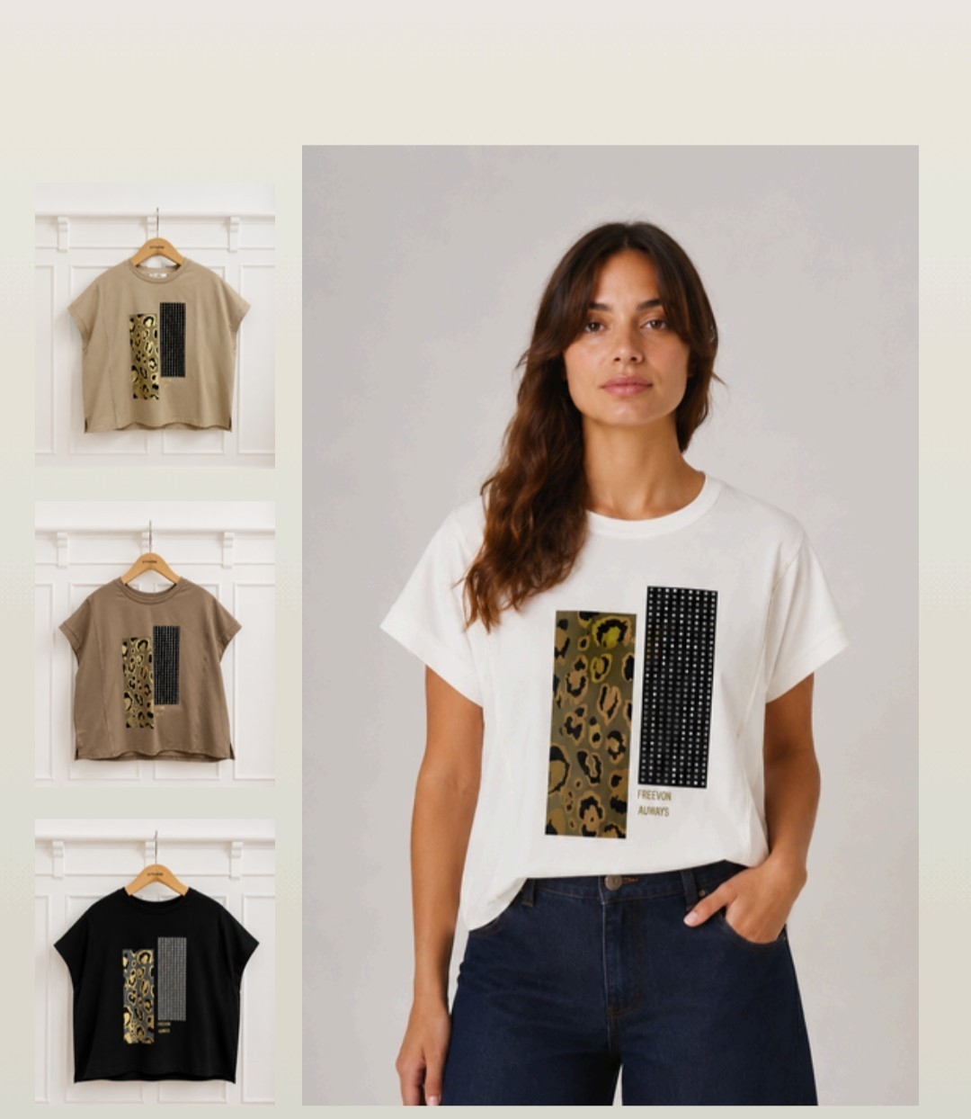 Remera  con Estampa y Brillos - Imagen 2
