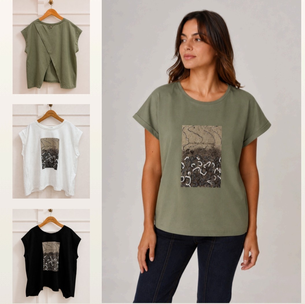 Remera  con Estampa y Brillos - Imagen 3