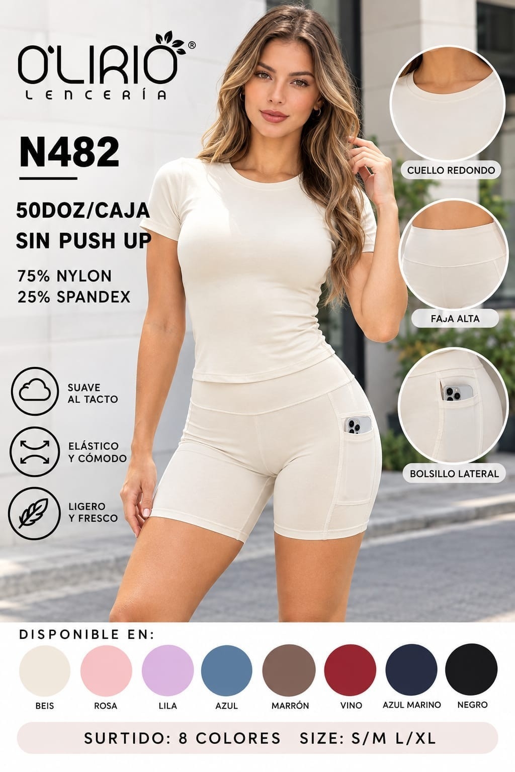 Conjunto Suplex Shorts con Bolsillo - Imagen 1