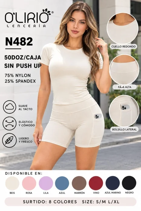 Conjunto Suplex Shorts con Bolsillo