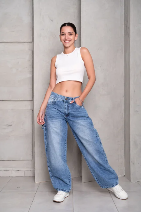 Baggy Carpintero Celeste