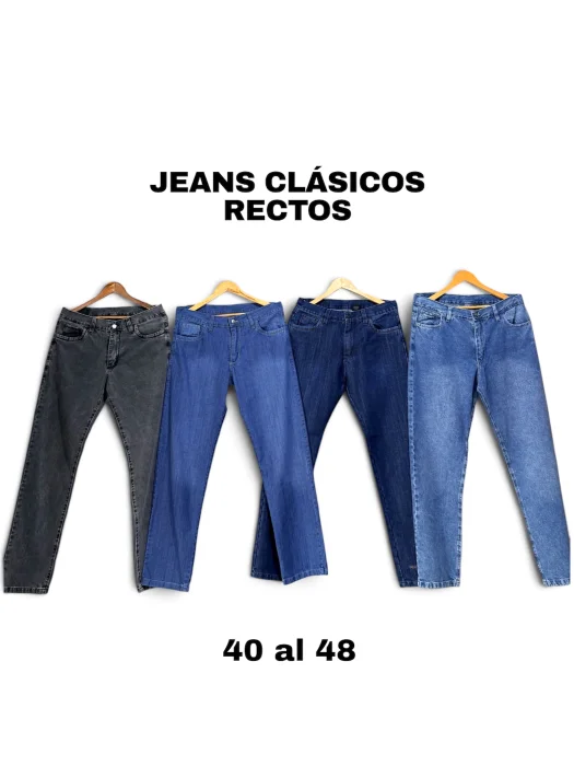 Jeans Rectos Clásicos 40 al 58