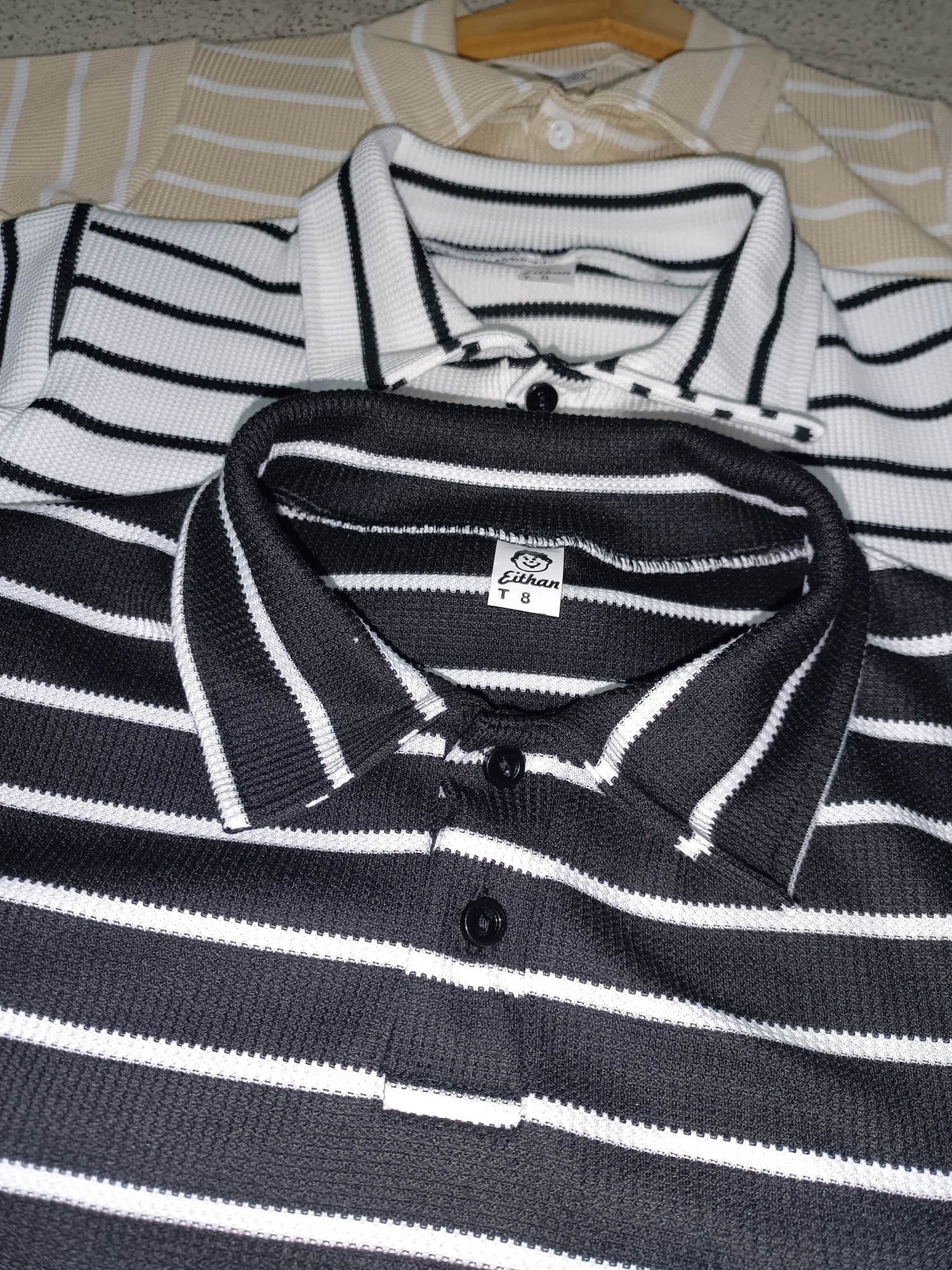 Conjunto Chomba Wafle Rayado Nene - Imagen 2
