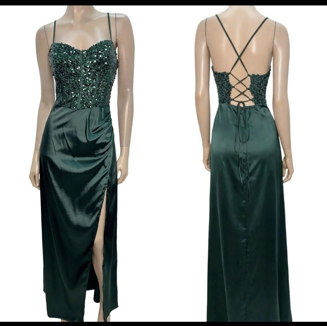 Vestido Importado Combinado con Lentejuelas - Imagen 2