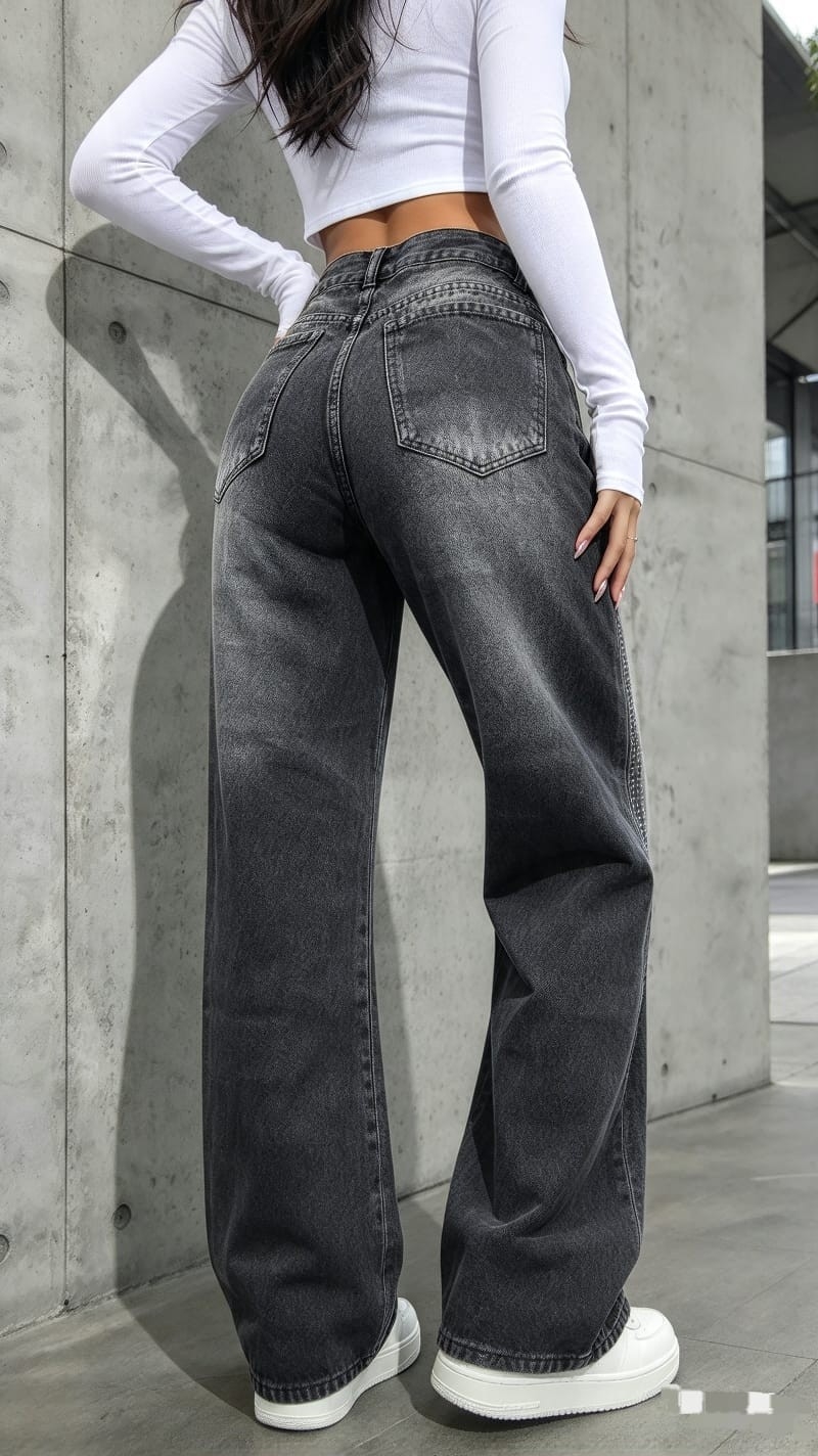 Wide Adi Strass Gris - Imagen 2