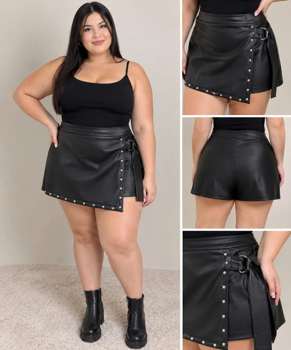 Short Pollera Engomada.
t.6,7,8
