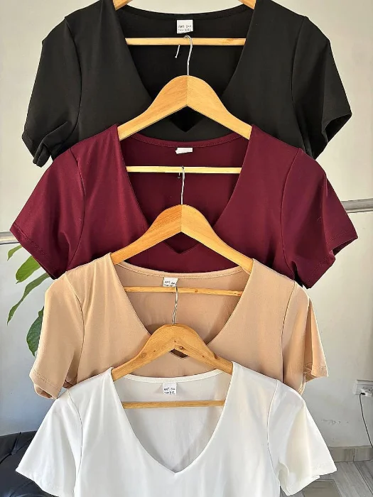 Remera Cuello V Modal Soft