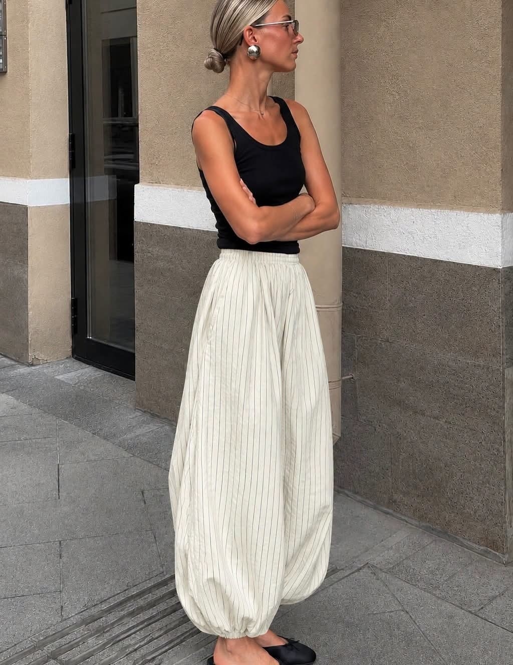 Pantalón Babucha Rayado - Imagen 3