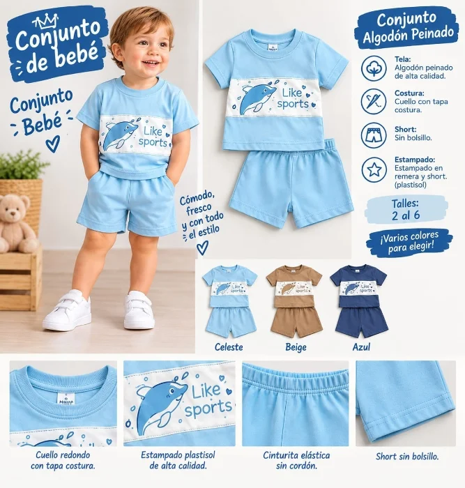 Conjunto de Bebé  Algodón