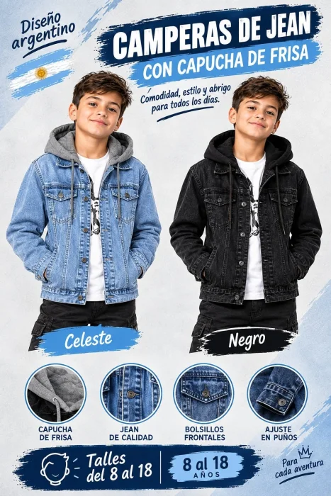 Camperas de Jeans  Corte Oversise