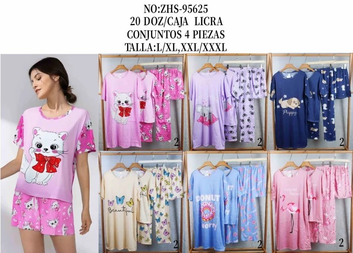 Pijama de 4 Piesas