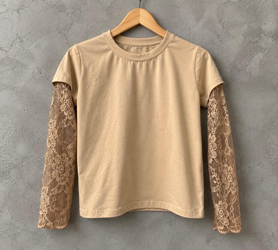 Remera con Mangas de Encaje - Imagen 7