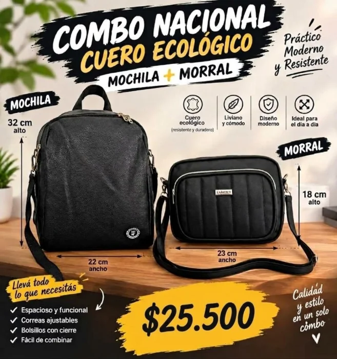 Combo Morral Más Mochila