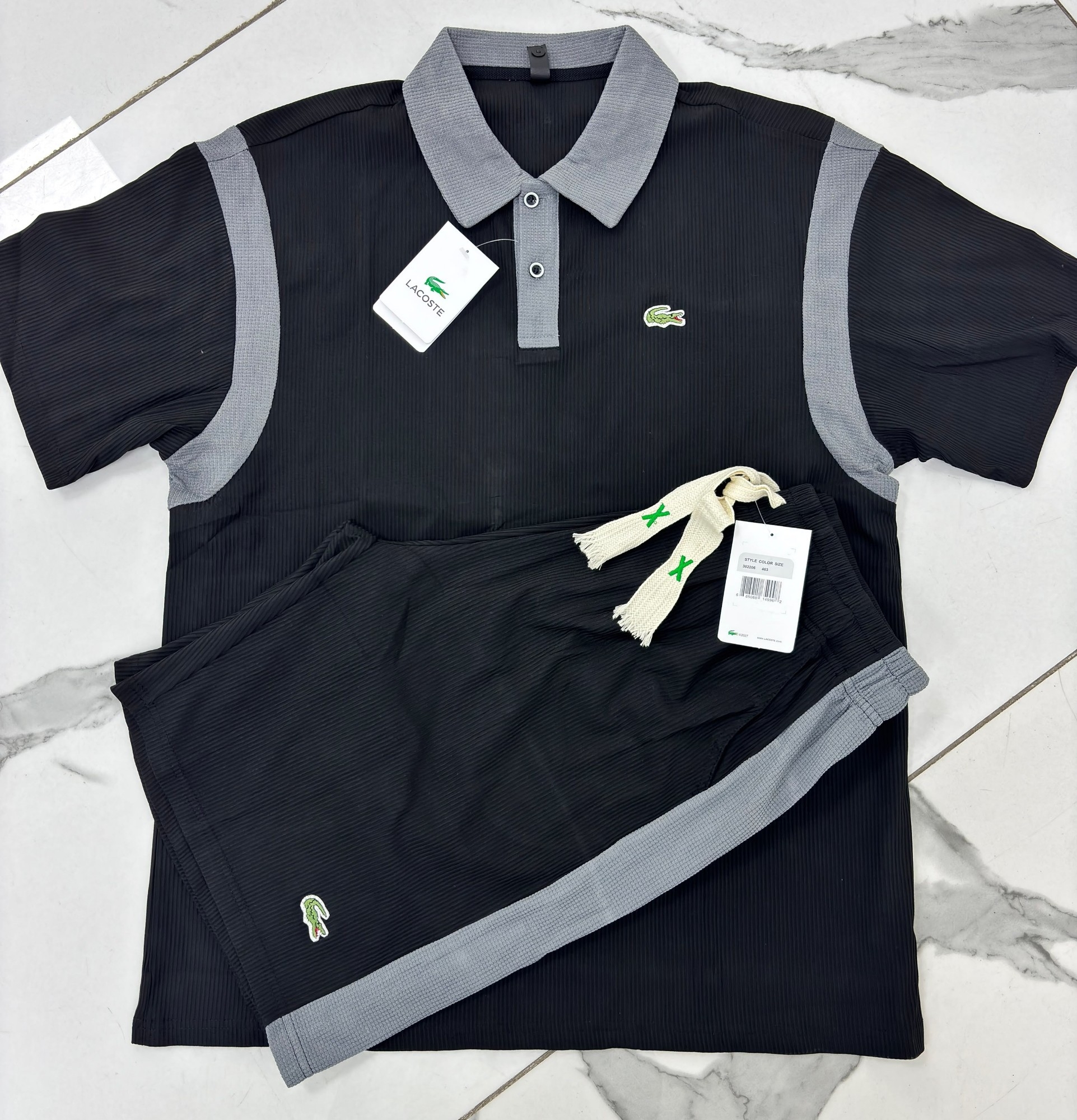 Conjunto Lacosst Importado Tela Tramada Algodon - Imagen 2