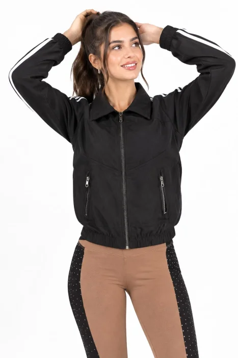 Campera de Bengalina Elastizado con Tiras