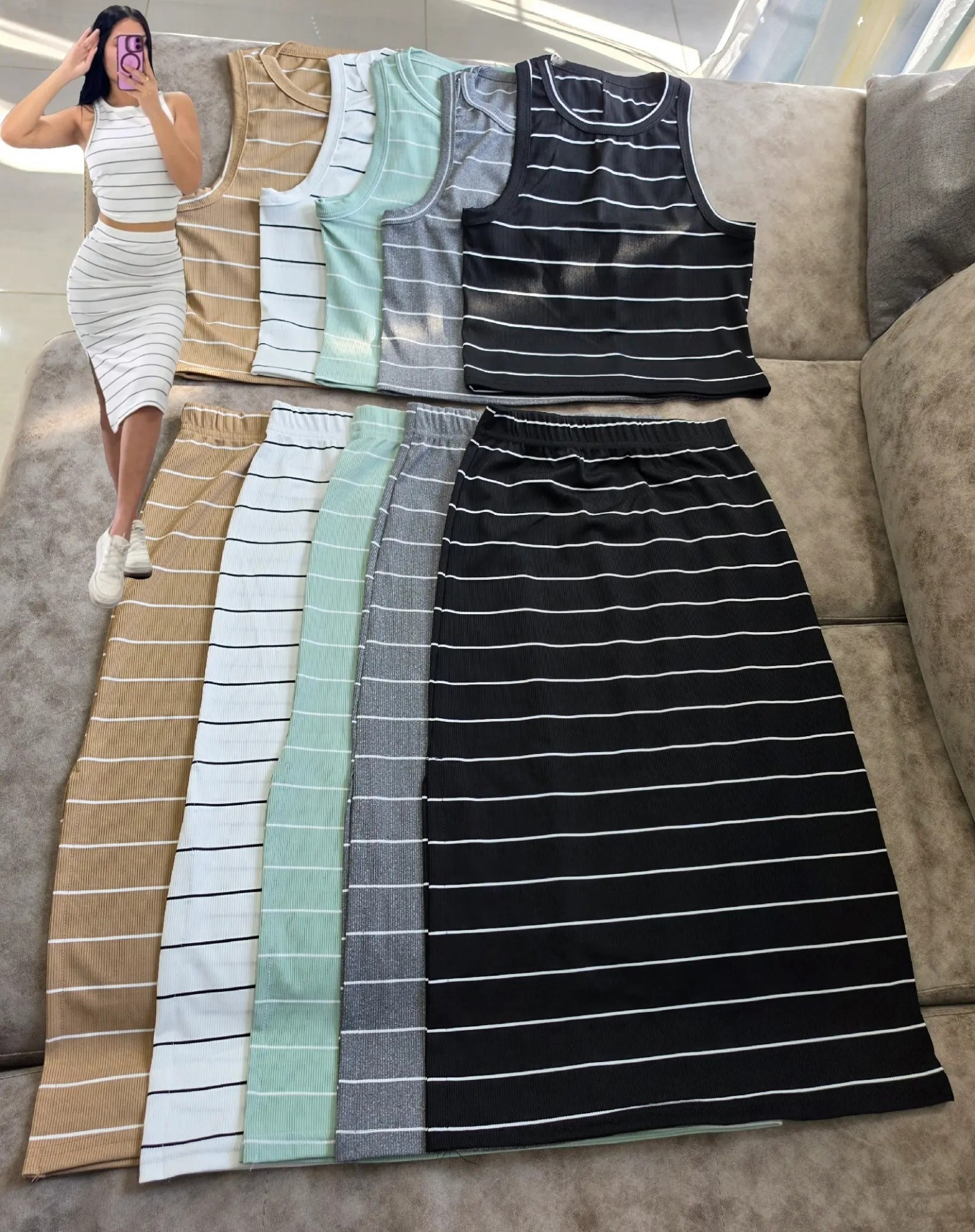 Conjunto Pollera Rayado - Imagen 2