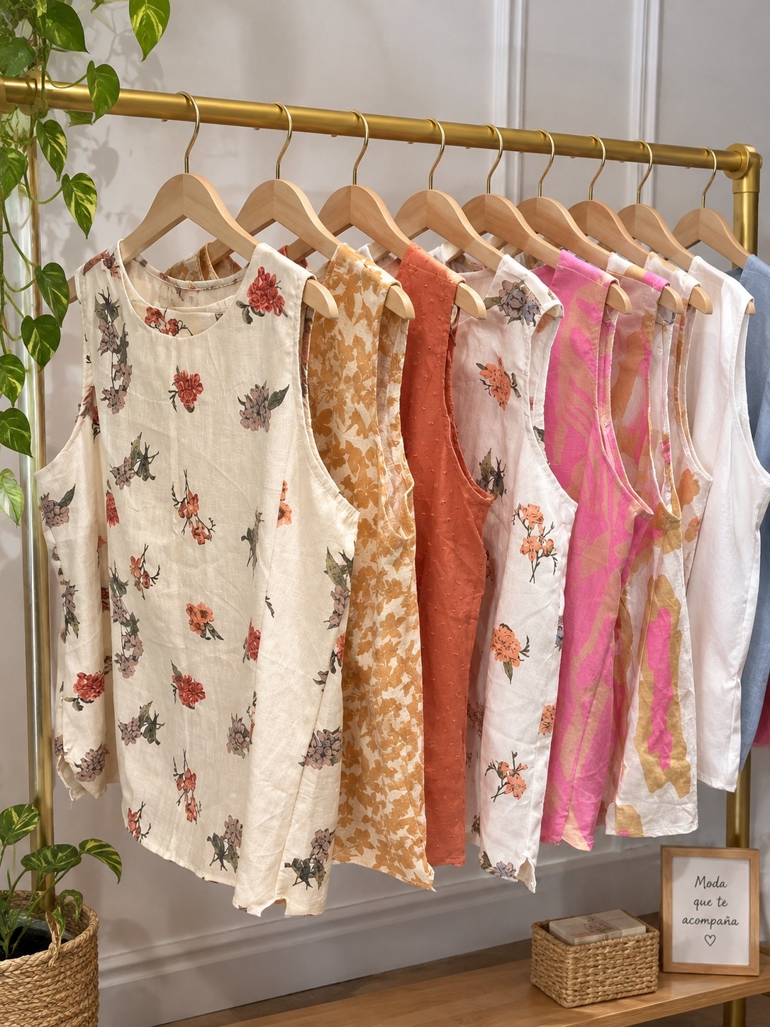 Musculosa Lino Estampada - Imagen 2